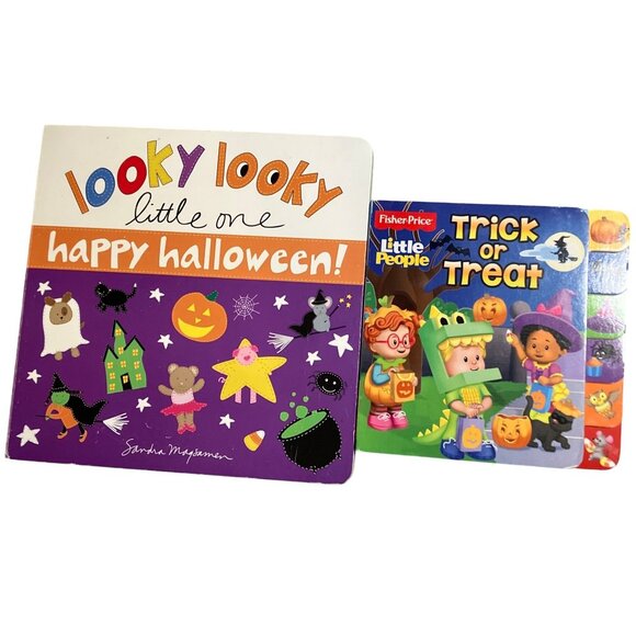 Looky Looky Happy Halloween & Fisher-Price Trick Or Treat Board Books Set - Picture 1 of 12